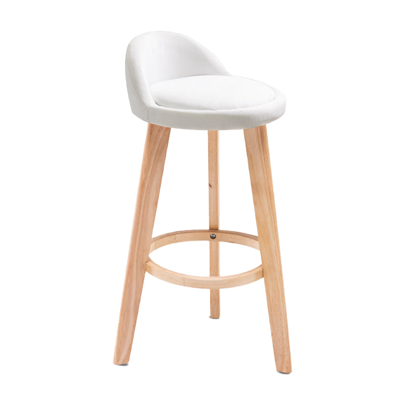 Contemporary Matte Finish Upholstered Bar Stools Restaurant Footrest Stool White 1 Piece Clearhalo 'Bar Furniture' 'Bar Stools' 'bar_stools' 'furn' 'furn_bar_stools' 'Furniture' 'furniture_bar_stools' 'Kitchen & Dining Furniture' 4889448