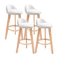 Contemporary Matte Finish Upholstered Bar Stools Restaurant Footrest Stool White 4 Piece Set Clearhalo 'Bar Furniture' 'Bar Stools' 'bar_stools' 'furn' 'furn_bar_stools' 'Furniture' 'furniture_bar_stools' 'Kitchen & Dining Furniture' 4889452