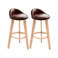 Contemporary Matte Finish Upholstered Bar Stools Restaurant Footrest Stool Brown 2 Piece Set Clearhalo 'Bar Furniture' 'Bar Stools' 'bar_stools' 'furn' 'furn_bar_stools' 'Furniture' 'furniture_bar_stools' 'Kitchen & Dining Furniture' 4889458