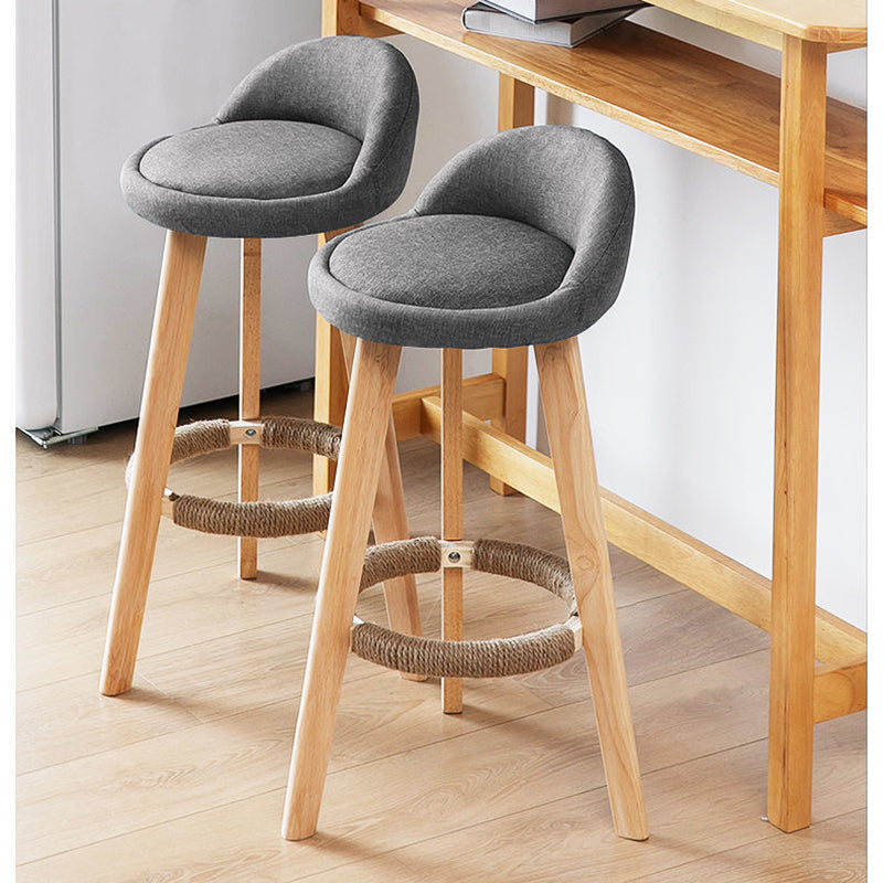 Contemporary Matte Finish Upholstered Bar Stools Restaurant Footrest Stool Clearhalo 'Bar Furniture' 'Bar Stools' 'bar_stools' 'furn' 'furn_bar_stools' 'Furniture' 'furniture_bar_stools' 'Kitchen & Dining Furniture' 4889460