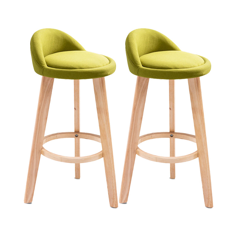 Contemporary Matte Finish Upholstered Bar Stools Restaurant Footrest Stool Green 2 Piece Set Clearhalo 'Bar Furniture' 'Bar Stools' 'bar_stools' 'furn' 'furn_bar_stools' 'Furniture' 'furniture_bar_stools' 'Kitchen & Dining Furniture' 4889462