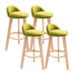 Contemporary Matte Finish Upholstered Bar Stools Restaurant Footrest Stool Green 4 Piece Set Clearhalo 'Bar Furniture' 'Bar Stools' 'bar_stools' 'furn' 'furn_bar_stools' 'Furniture' 'furniture_bar_stools' 'Kitchen & Dining Furniture' 4889463