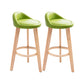 Contemporary Matte Finish Upholstered Bar Stools Restaurant Footrest Stool Light Green 2 Piece Set Clearhalo 'Bar Furniture' 'Bar Stools' 'bar_stools' 'furn' 'furn_bar_stools' 'Furniture' 'furniture_bar_stools' 'Kitchen & Dining Furniture' 4889464