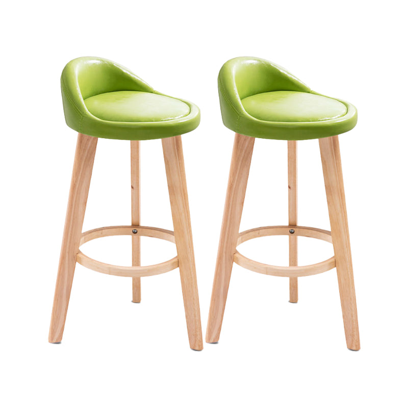 Contemporary Matte Finish Upholstered Bar Stools Restaurant Footrest Stool Light Green 2 Piece Set Clearhalo 'Bar Furniture' 'Bar Stools' 'bar_stools' 'furn' 'furn_bar_stools' 'Furniture' 'furniture_bar_stools' 'Kitchen & Dining Furniture' 4889464