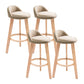 Contemporary Matte Finish Upholstered Bar Stools Restaurant Footrest Stool Khaki 4 Piece Set Clearhalo 'Bar Furniture' 'Bar Stools' 'bar_stools' 'furn' 'furn_bar_stools' 'Furniture' 'furniture_bar_stools' 'Kitchen & Dining Furniture' 4889467