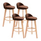 Contemporary Matte Finish Upholstered Bar Stools Restaurant Footrest Stool Coffee 4 Piece Set Clearhalo 'Bar Furniture' 'Bar Stools' 'bar_stools' 'furn' 'furn_bar_stools' 'Furniture' 'furniture_bar_stools' 'Kitchen & Dining Furniture' 4889469