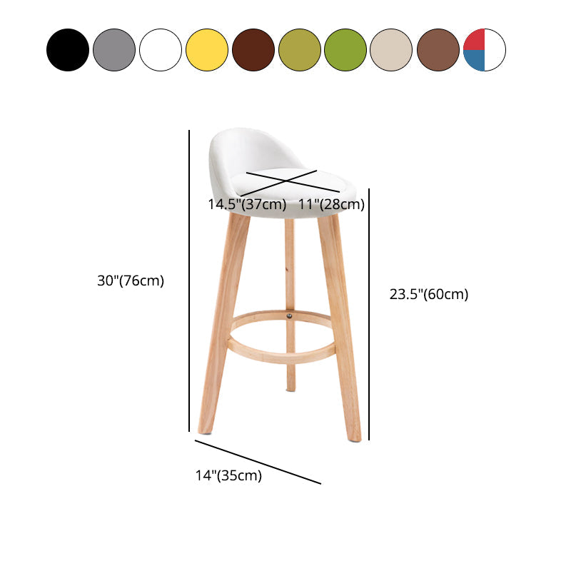 Contemporary Matte Finish Upholstered Bar Stools Restaurant Footrest Stool Clearhalo 'Bar Furniture' 'Bar Stools' 'bar_stools' 'furn' 'furn_bar_stools' 'Furniture' 'furniture_bar_stools' 'Kitchen & Dining Furniture' 4889472