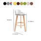 Contemporary Matte Finish Upholstered Bar Stools Restaurant Footrest Stool Clearhalo 'Bar Furniture' 'Bar Stools' 'bar_stools' 'furn' 'furn_bar_stools' 'Furniture' 'furniture_bar_stools' 'Kitchen & Dining Furniture' 4889474