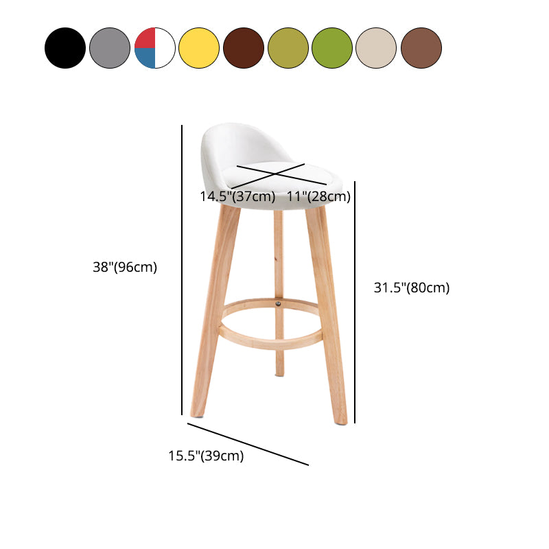 Contemporary Matte Finish Upholstered Bar Stools Restaurant Footrest Stool Clearhalo 'Bar Furniture' 'Bar Stools' 'bar_stools' 'furn' 'furn_bar_stools' 'Furniture' 'furniture_bar_stools' 'Kitchen & Dining Furniture' 4889474