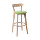 Scandinavian Rubberwood Coffee Shop Stool Footrest Upholstered Bar Stools Fruit Green Natural 1 Piece Clearhalo 'Bar Furniture' 'Bar Stools' 'bar_stools' 'furn' 'furn_bar_stools' 'Furniture' 'furniture_bar_stools' 'Kitchen & Dining Furniture' 4889580