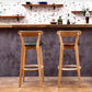 Scandinavian Rubberwood Coffee Shop Stool Footrest Upholstered Bar Stools Clearhalo 'Bar Furniture' 'Bar Stools' 'bar_stools' 'furn' 'furn_bar_stools' 'Furniture' 'furniture_bar_stools' 'Kitchen & Dining Furniture' 4889594