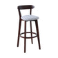 Scandinavian Rubberwood Coffee Shop Stool Footrest Upholstered Bar Stools Light Gray Brown 1 Piece Clearhalo 'Bar Furniture' 'Bar Stools' 'bar_stools' 'furn' 'furn_bar_stools' 'Furniture' 'furniture_bar_stools' 'Kitchen & Dining Furniture' 4889598