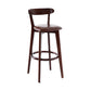 Scandinavian Rubberwood Coffee Shop Stool Footrest Upholstered Bar Stools Brown Brown 1 Piece Clearhalo 'Bar Furniture' 'Bar Stools' 'bar_stools' 'furn' 'furn_bar_stools' 'Furniture' 'furniture_bar_stools' 'Kitchen & Dining Furniture' 4889615