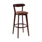 Scandinavian Rubberwood Coffee Shop Stool Footrest Upholstered Bar Stools Coffee Brown 1 Piece Clearhalo 'Bar Furniture' 'Bar Stools' 'bar_stools' 'furn' 'furn_bar_stools' 'Furniture' 'furniture_bar_stools' 'Kitchen & Dining Furniture' 4889616