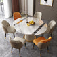 Glam 1/4/5/6/7 Pieces Dining Room Set Round Dining Table Set 7 Pieces: Table, 6 Chairs Clearhalo 'Dining Room Sets' 'Dining Tables & Seating' 'dining_room_set' 'furn' 'furn_dining_room_set' 'Furniture' 'furniture_dining_room_set' 'Kitchen & Dining Furniture' 4889707