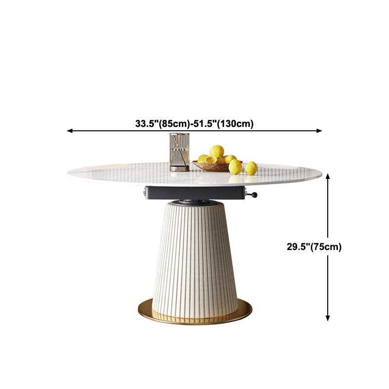 Glam 1/4/5/6/7 Pieces Dining Room Set Round Dining Table Set Clearhalo 'Dining Room Sets' 'Dining Tables & Seating' 'dining_room_set' 'furn' 'furn_dining_room_set' 'Furniture' 'furniture_dining_room_set' 'Kitchen & Dining Furniture' 4889719