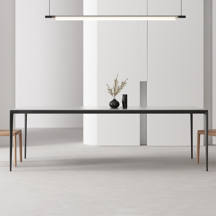 Designer Style 1/2/4/5 Pieces Dining Set Sintered Stone Dining Table with Leather Chairs Clearhalo 'Dining Room Sets' 'Dining Tables & Seating' 'dining_room_set' 'furn' 'furn_dining_room_set' 'Furniture' 'furniture_dining_room_set' 'Kitchen & Dining Furniture' 4889732