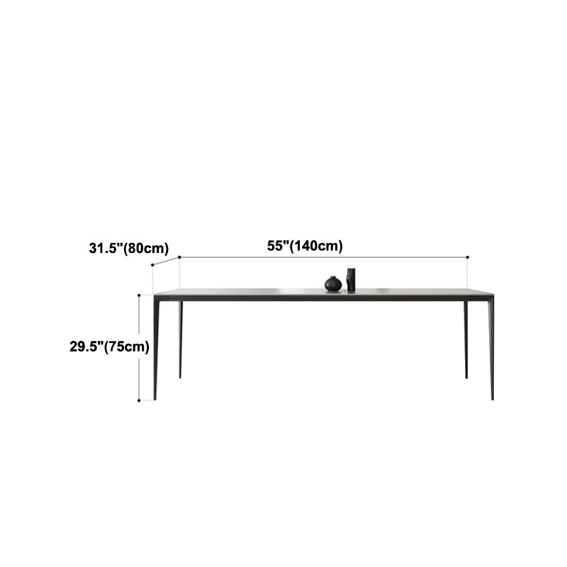 Designer Style 1/2/4/5 Pieces Dining Set Sintered Stone Dining Table with Leather Chairs Clearhalo 'Dining Room Sets' 'Dining Tables & Seating' 'dining_room_set' 'furn' 'furn_dining_room_set' 'Furniture' 'furniture_dining_room_set' 'Kitchen & Dining Furniture' 4889736