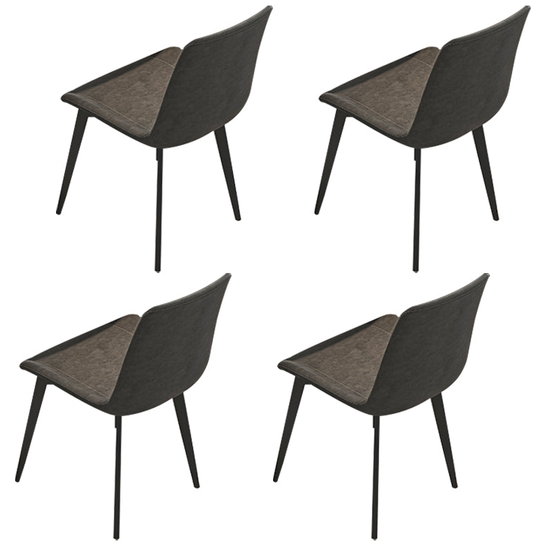 Modern 1/4/5/7 Pieces Dining Table Set with White Sintered Stone Top Scalable Dinette Set 4 Grey Chairs Clearhalo 'Dining Room Sets' 'Dining Tables & Seating' 'dining_room_set' 'furn' 'furn_dining_room_set' 'Furniture' 'furniture_dining_room_set' 'Kitchen & Dining Furniture' 4889745