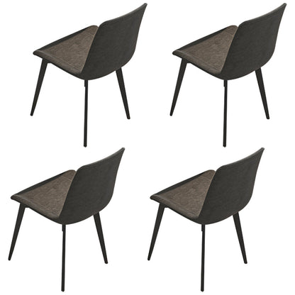 Modern 1/4/5/7 Pieces Dining Table Set with White Sintered Stone Top Scalable Dinette Set 4 Grey Chairs Clearhalo 'Dining Room Sets' 'Dining Tables & Seating' 'dining_room_set' 'furn' 'furn_dining_room_set' 'Furniture' 'furniture_dining_room_set' 'Kitchen & Dining Furniture' 4889745