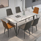 Modern 1/4/5/7 Pieces Dining Table Set with White Sintered Stone Top Scalable Dinette Set Clearhalo 'Dining Room Sets' 'Dining Tables & Seating' 'dining_room_set' 'furn' 'furn_dining_room_set' 'Furniture' 'furniture_dining_room_set' 'Kitchen & Dining Furniture' 4889749