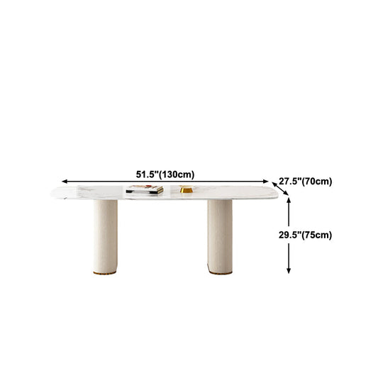 Nordic 1/5/7 Pieces Dining Set Sintered Stone Dining Table with Leather Chairs Clearhalo 'Dining Room Sets' 'Dining Tables & Seating' 'dining_room_set' 'furn' 'furn_dining_room_set' 'Furniture' 'furniture_dining_room_set' 'Kitchen & Dining Furniture' 4889787