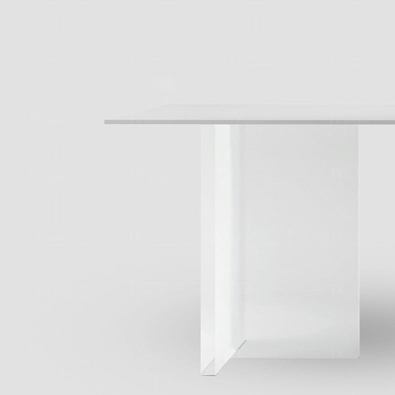 Designer Style 1/4/7 Pieces Dinette Set Acrylic Dining Table and Chairs Clearhalo 'Dining Room Sets' 'Dining Tables & Seating' 'dining_room_set' 'furn' 'furn_dining_room_set' 'Furniture' 'furniture_dining_room_set' 'Kitchen & Dining Furniture' 4889817