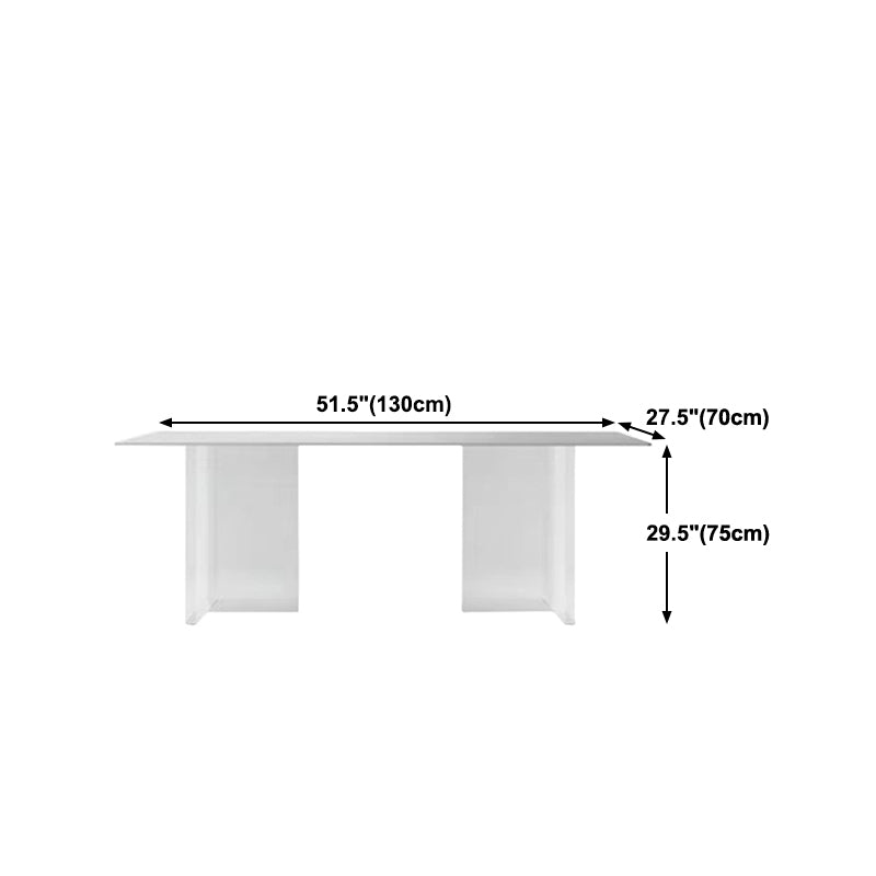 Designer Style 1/4/7 Pieces Dinette Set Acrylic Dining Table and Chairs Clearhalo 'Dining Room Sets' 'Dining Tables & Seating' 'dining_room_set' 'furn' 'furn_dining_room_set' 'Furniture' 'furniture_dining_room_set' 'Kitchen & Dining Furniture' 4889821
