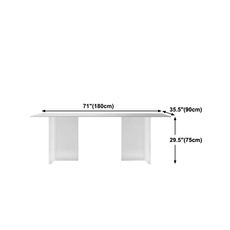 Designer Style 1/4/7 Pieces Dinette Set Acrylic Dining Table and Chairs Clearhalo 'Dining Room Sets' 'Dining Tables & Seating' 'dining_room_set' 'furn' 'furn_dining_room_set' 'Furniture' 'furniture_dining_room_set' 'Kitchen & Dining Furniture' 4889825