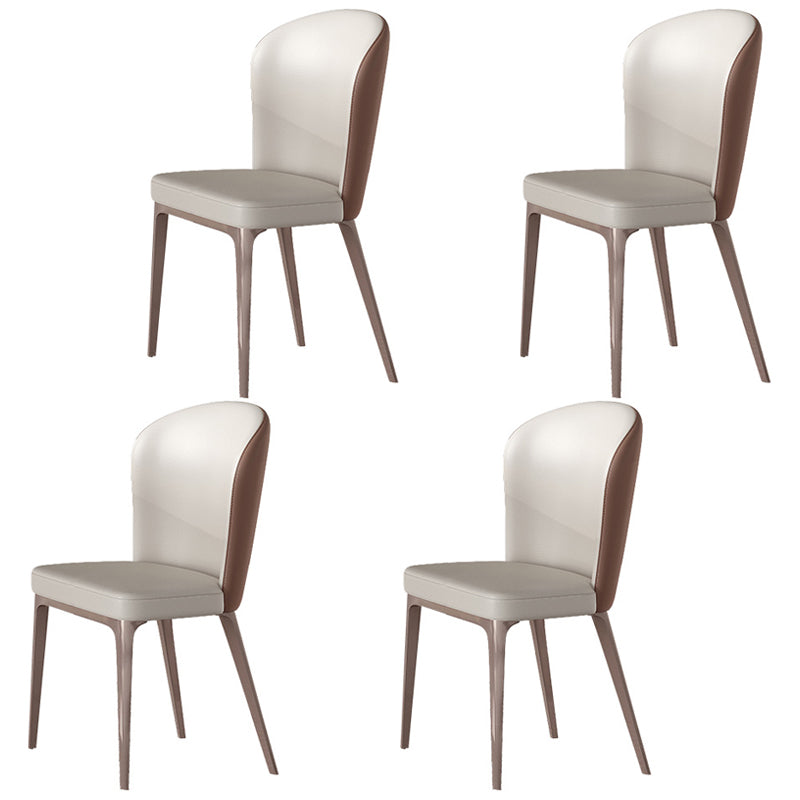 Modern 1/4/5/7 Pieces Silver Dining Table Set with Sintered Stone Top Scalable Dinette Set 4 White Chairs Clearhalo 'Dining Room Sets' 'Dining Tables & Seating' 'dining_room_set' 'furn' 'furn_dining_room_set' 'Furniture' 'furniture_dining_room_set' 'Kitchen & Dining Furniture' 4889828