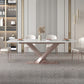 Modern 1/4/5/7 Pieces Silver Dining Table Set with Sintered Stone Top Scalable Dinette Set Clearhalo 'Dining Room Sets' 'Dining Tables & Seating' 'dining_room_set' 'furn' 'furn_dining_room_set' 'Furniture' 'furniture_dining_room_set' 'Kitchen & Dining Furniture' 4889839