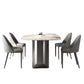 Designer Style 1/3/4/5/6 Pieces Dinette Set Sintered Stone Dining Table and Chairs 5 Pieces: Table, 4 Chairs Clearhalo 'Dining Room Sets' 'Dining Tables & Seating' 'dining_room_set' 'furn' 'furn_dining_room_set' 'Furniture' 'furniture_dining_room_set' 'Kitchen & Dining Furniture' 4889848
