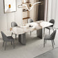 Designer Style 1/3/4/5/6 Pieces Dinette Set Sintered Stone Dining Table and Chairs Clearhalo 'Dining Room Sets' 'Dining Tables & Seating' 'dining_room_set' 'furn' 'furn_dining_room_set' 'Furniture' 'furniture_dining_room_set' 'Kitchen & Dining Furniture' 4889858