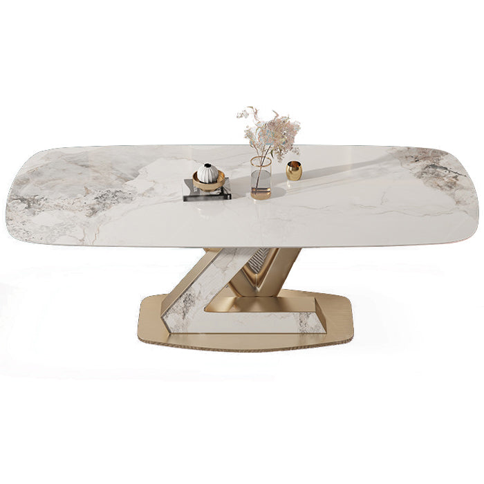 1/2/5/7/9 Pieces Dining Chairs Set Sintered Stone Dining Table Set Rectangle Table Clearhalo 'Dining Room Sets' 'Dining Tables & Seating' 'dining_room_set' 'furn' 'furn_dining_room_set' 'Furniture' 'furniture_dining_room_set' 'Kitchen & Dining Furniture' 4889872