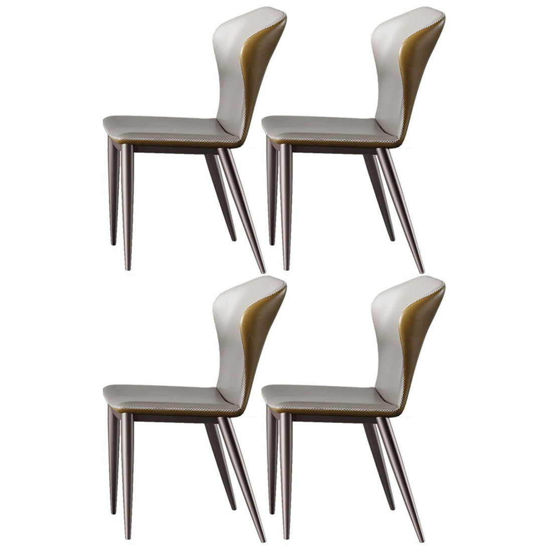 Glam 1/5/7 Pieces Dining Set Rectangular Sintered Stone Dining Table Set 4 Yellow Chairs Clearhalo 'Dining Room Sets' 'Dining Tables & Seating' 'dining_room_set' 'furn' 'furn_dining_room_set' 'Furniture' 'furniture_dining_room_set' 'Kitchen & Dining Furniture' 4889942