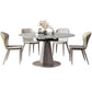 Glam 1/5/7 Pieces Dining Set Rectangular Sintered Stone Dining Table Set Clearhalo 'Dining Room Sets' 'Dining Tables & Seating' 'dining_room_set' 'furn' 'furn_dining_room_set' 'Furniture' 'furniture_dining_room_set' 'Kitchen & Dining Furniture' 4889944