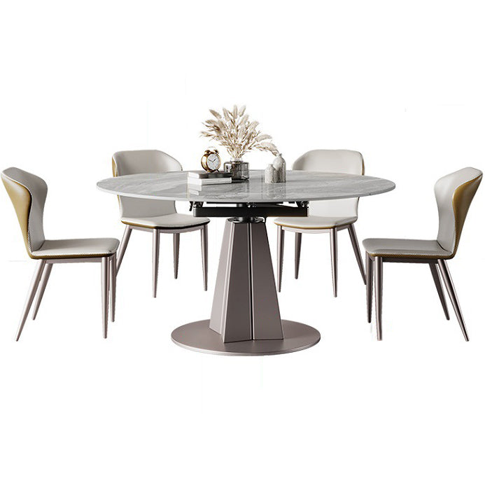 Glam 1/5/7 Pieces Dining Set Rectangular Sintered Stone Dining Table Set Clearhalo 'Dining Room Sets' 'Dining Tables & Seating' 'dining_room_set' 'furn' 'furn_dining_room_set' 'Furniture' 'furniture_dining_room_set' 'Kitchen & Dining Furniture' 4889944