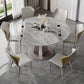 Glam 1/5/7 Pieces Dining Set Rectangular Sintered Stone Dining Table Set Clearhalo 'Dining Room Sets' 'Dining Tables & Seating' 'dining_room_set' 'furn' 'furn_dining_room_set' 'Furniture' 'furniture_dining_room_set' 'Kitchen & Dining Furniture' 4889945