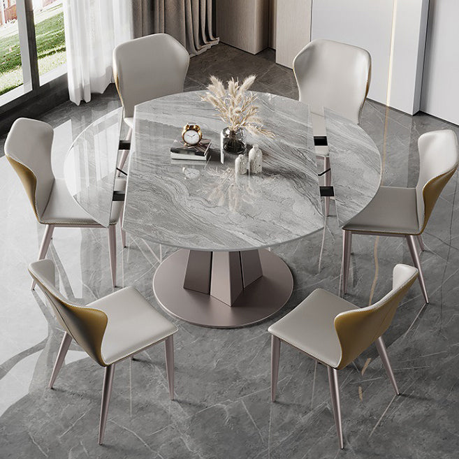 Glam 1/5/7 Pieces Dining Set Rectangular Sintered Stone Dining Table Set Clearhalo 'Dining Room Sets' 'Dining Tables & Seating' 'dining_room_set' 'furn' 'furn_dining_room_set' 'Furniture' 'furniture_dining_room_set' 'Kitchen & Dining Furniture' 4889945