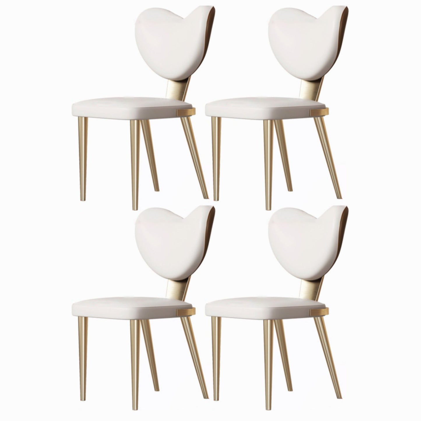 1/4/5/7/9 Pieces Dining Chairs Set Sintered Stone Dining Table Set Rectangle Table 4 White Chairs Clearhalo 'Dining Room Sets' 'Dining Tables & Seating' 'dining_room_set' 'furn' 'furn_dining_room_set' 'Furniture' 'furniture_dining_room_set' 'Kitchen & Dining Furniture' 4889952