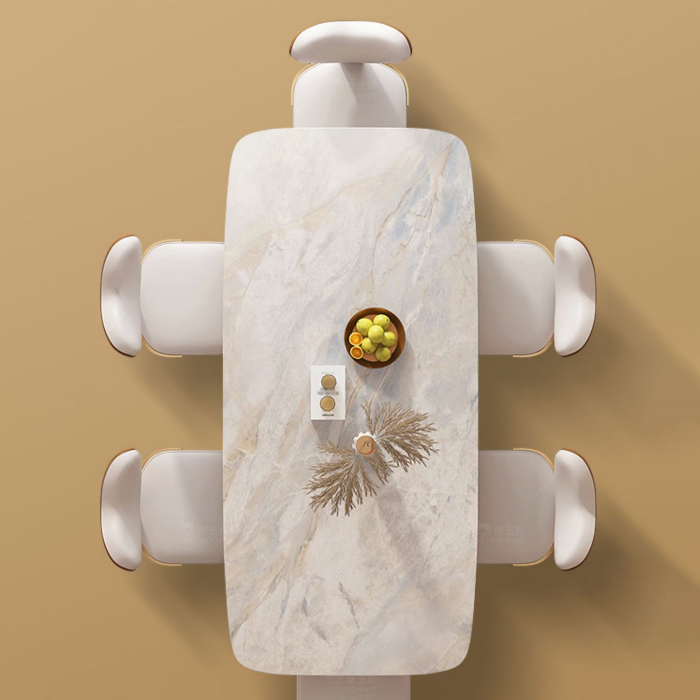 1/4/5/7/9 Pieces Dining Chairs Set Sintered Stone Dining Table Set Rectangle Table Clearhalo 'Dining Room Sets' 'Dining Tables & Seating' 'dining_room_set' 'furn' 'furn_dining_room_set' 'Furniture' 'furniture_dining_room_set' 'Kitchen & Dining Furniture' 4889964