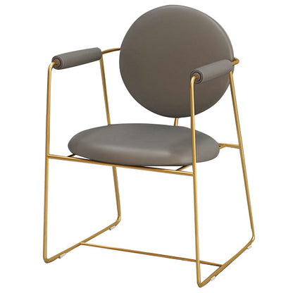 Luxury 1/5 Pieces Rectangle Dining Set Sintered Stone Dining Table with Leather Chairs 1 Grey Chair Clearhalo 'Dining Room Sets' 'Dining Tables & Seating' 'dining_room_set' 'furn' 'furn_dining_room_set' 'Furniture' 'furniture_dining_room_set' 'Kitchen & Dining Furniture' 4889971