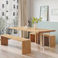 Modern 1/2/3/4/5 Pieces Dining Bench Set Solid Wood Dining Room Furniture 4 Pieces: Table, 2 Stools, 1 Bench Clearhalo 'Dining Room Sets' 'Dining Tables & Seating' 'dining_room_set' 'furn' 'furn_dining_room_set' 'Furniture' 'furniture_dining_room_set' 'Kitchen & Dining Furniture' 4890013