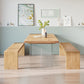 Modern 1/2/3/4/5 Pieces Dining Bench Set Solid Wood Dining Room Furniture 3 Pieces: Table, 2 Benches Clearhalo 'Dining Room Sets' 'Dining Tables & Seating' 'dining_room_set' 'furn' 'furn_dining_room_set' 'Furniture' 'furniture_dining_room_set' 'Kitchen & Dining Furniture' 4890017