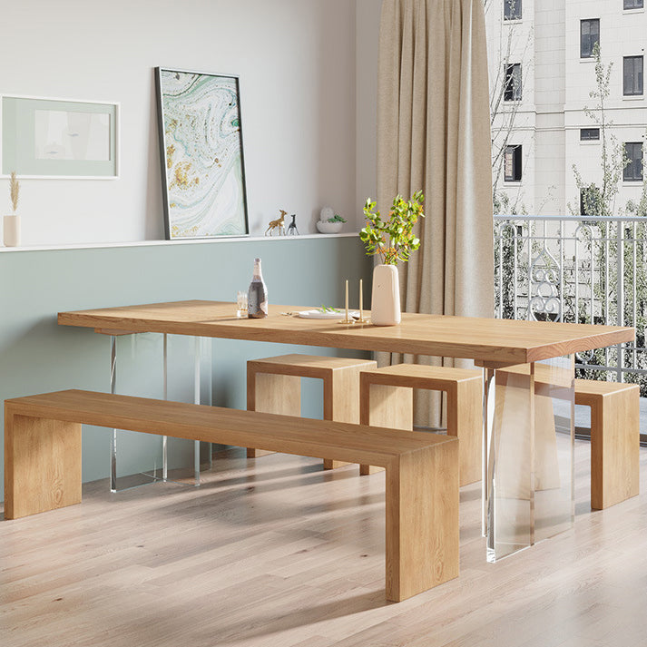 Modern 1/2/3/4/5 Pieces Dining Bench Set Solid Wood Dining Room Furniture Clearhalo 'Dining Room Sets' 'Dining Tables & Seating' 'dining_room_set' 'furn' 'furn_dining_room_set' 'Furniture' 'furniture_dining_room_set' 'Kitchen & Dining Furniture' 4890023