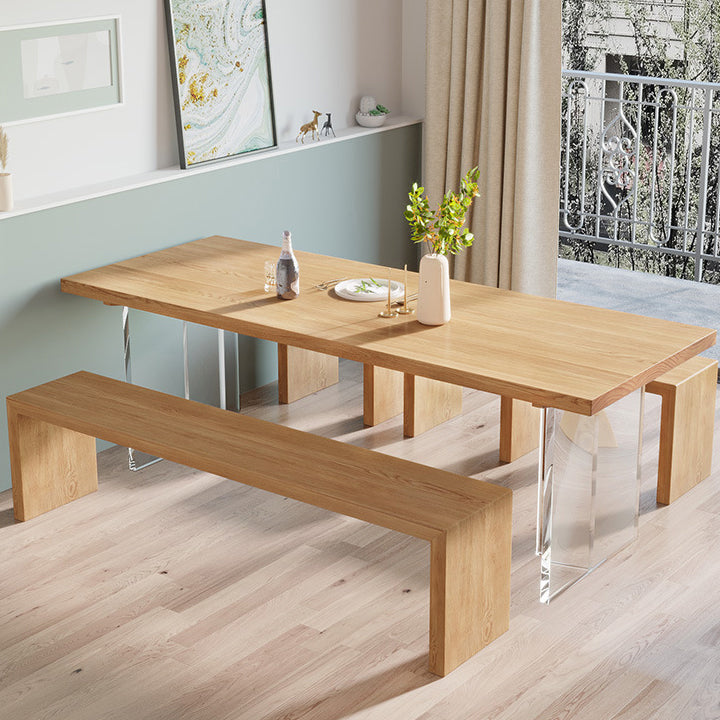 Modern 1/2/3/4/5 Pieces Dining Bench Set Solid Wood Dining Room Furniture Clearhalo 'Dining Room Sets' 'Dining Tables & Seating' 'dining_room_set' 'furn' 'furn_dining_room_set' 'Furniture' 'furniture_dining_room_set' 'Kitchen & Dining Furniture' 4890026