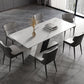 Modern Style 1/3/4/5/7 Pieces Dining Sintered Stone Dining Table Set for Kitchen 7 Pieces: Table, 6 Chairs Clearhalo 'Dining Room Sets' 'Dining Tables & Seating' 'dining_room_set' 'furn' 'furn_dining_room_set' 'Furniture' 'furniture_dining_room_set' 'Kitchen & Dining Furniture' 4890065
