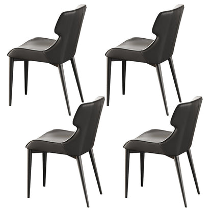 Modern Style 1/3/4/5/7 Pieces Dining Sintered Stone Dining Table Set for Kitchen 4 Grey Chairs Clearhalo 'Dining Room Sets' 'Dining Tables & Seating' 'dining_room_set' 'furn' 'furn_dining_room_set' 'Furniture' 'furniture_dining_room_set' 'Kitchen & Dining Furniture' 4890066