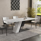 Modern Style 1/3/4/5/7 Pieces Dining Sintered Stone Dining Table Set for Kitchen 5 Pieces: Table, 4 Chairs Clearhalo 'Dining Room Sets' 'Dining Tables & Seating' 'dining_room_set' 'furn' 'furn_dining_room_set' 'Furniture' 'furniture_dining_room_set' 'Kitchen & Dining Furniture' 4890068