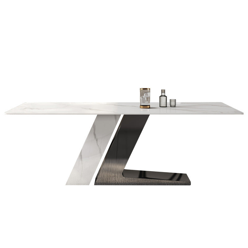 Modern Style 1/3/4/5/7 Pieces Dining Sintered Stone Dining Table Set for Kitchen Clearhalo 'Dining Room Sets' 'Dining Tables & Seating' 'dining_room_set' 'furn' 'furn_dining_room_set' 'Furniture' 'furniture_dining_room_set' 'Kitchen & Dining Furniture' 4890070